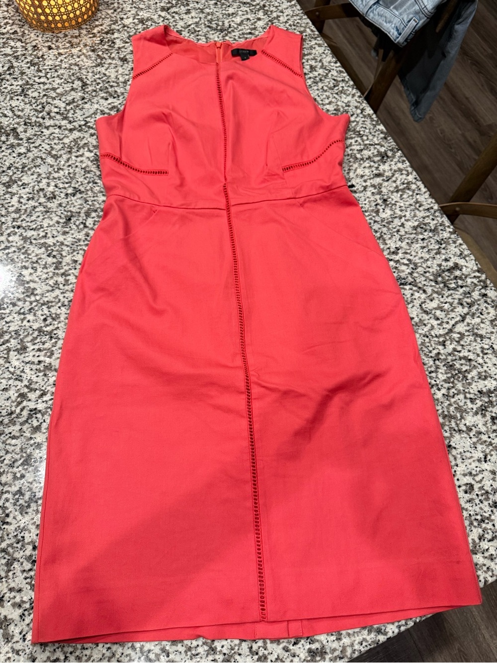 J Crew Sleeveless Coral Sheath Dress - Women's